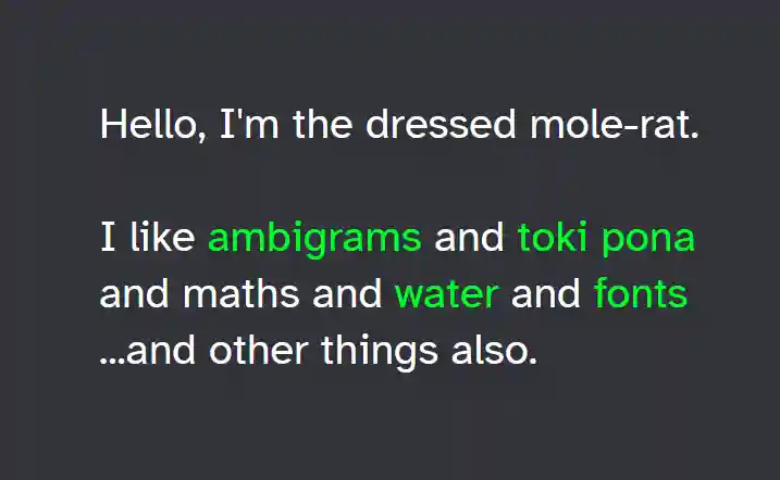 screenshot of my old website